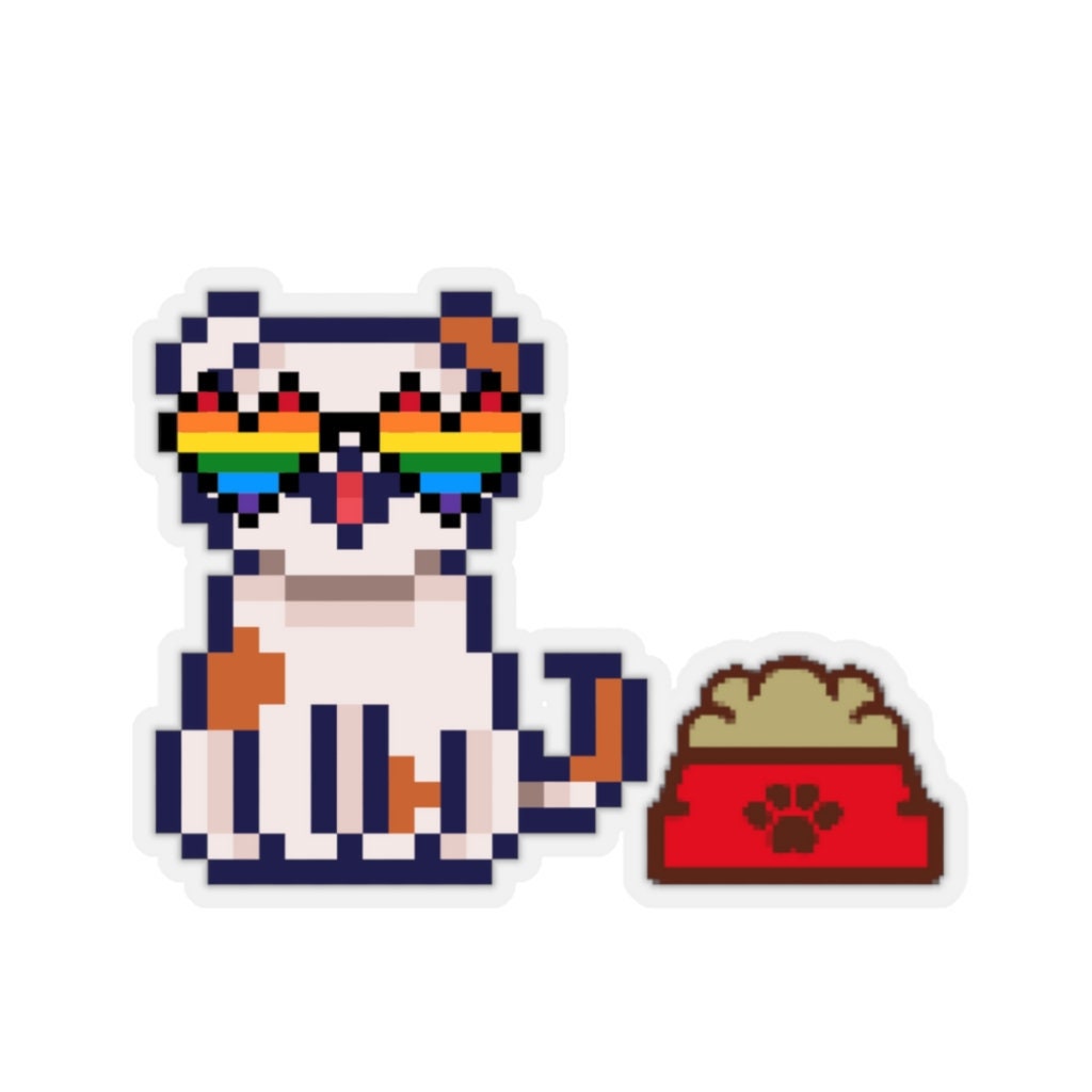 Back to School LGBTQ Dog Pixel Sticker