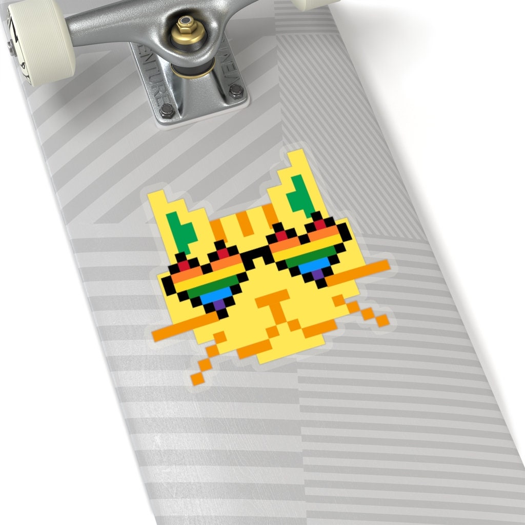 Back to School LGBTQ Cat Pixel Sticker