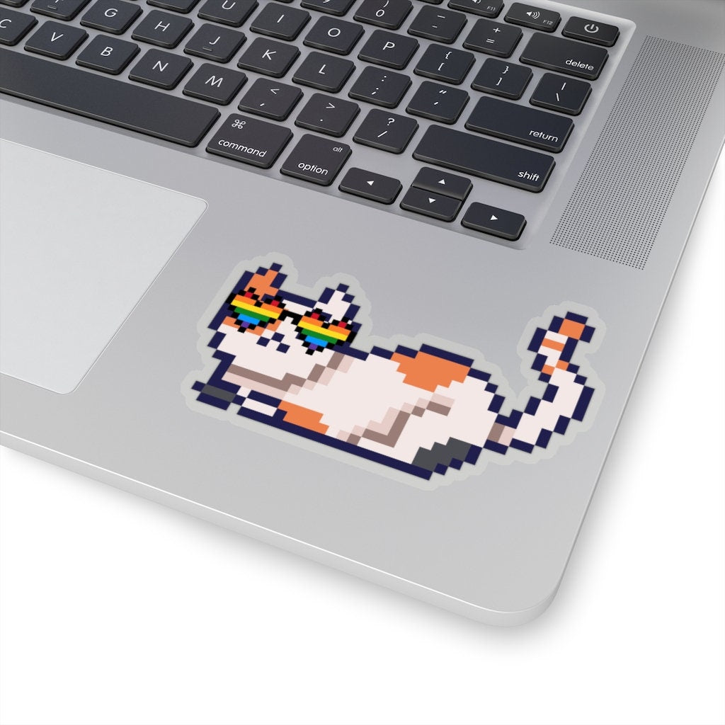 Back to School LGBTQ Cat Pixel Stickers