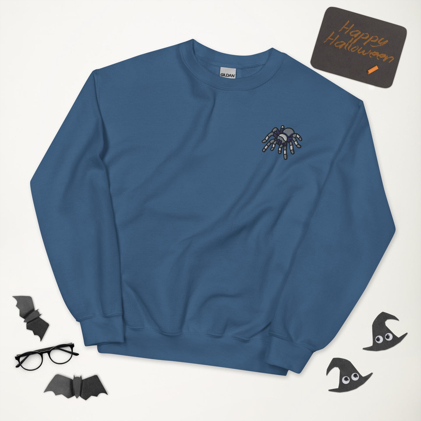 Asexual Halloween Sweatshirt - Asexual Pride LGBTQ Halloween Spider Crewneck - Queer Cozy Unisex Embroidered Clothes