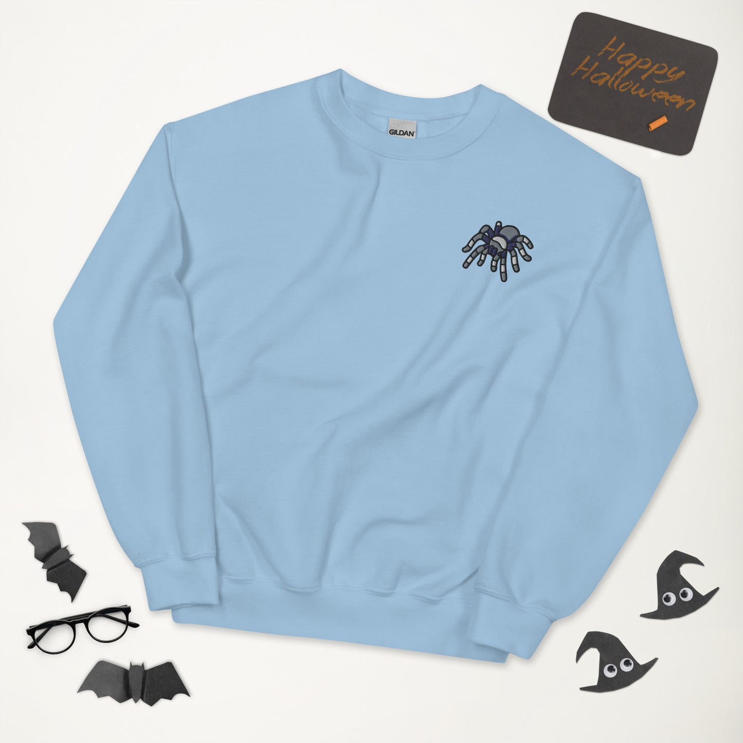 Asexual Halloween Sweatshirt - Asexual Pride LGBTQ Halloween Spider Crewneck - Queer Cozy Unisex Embroidered Clothes