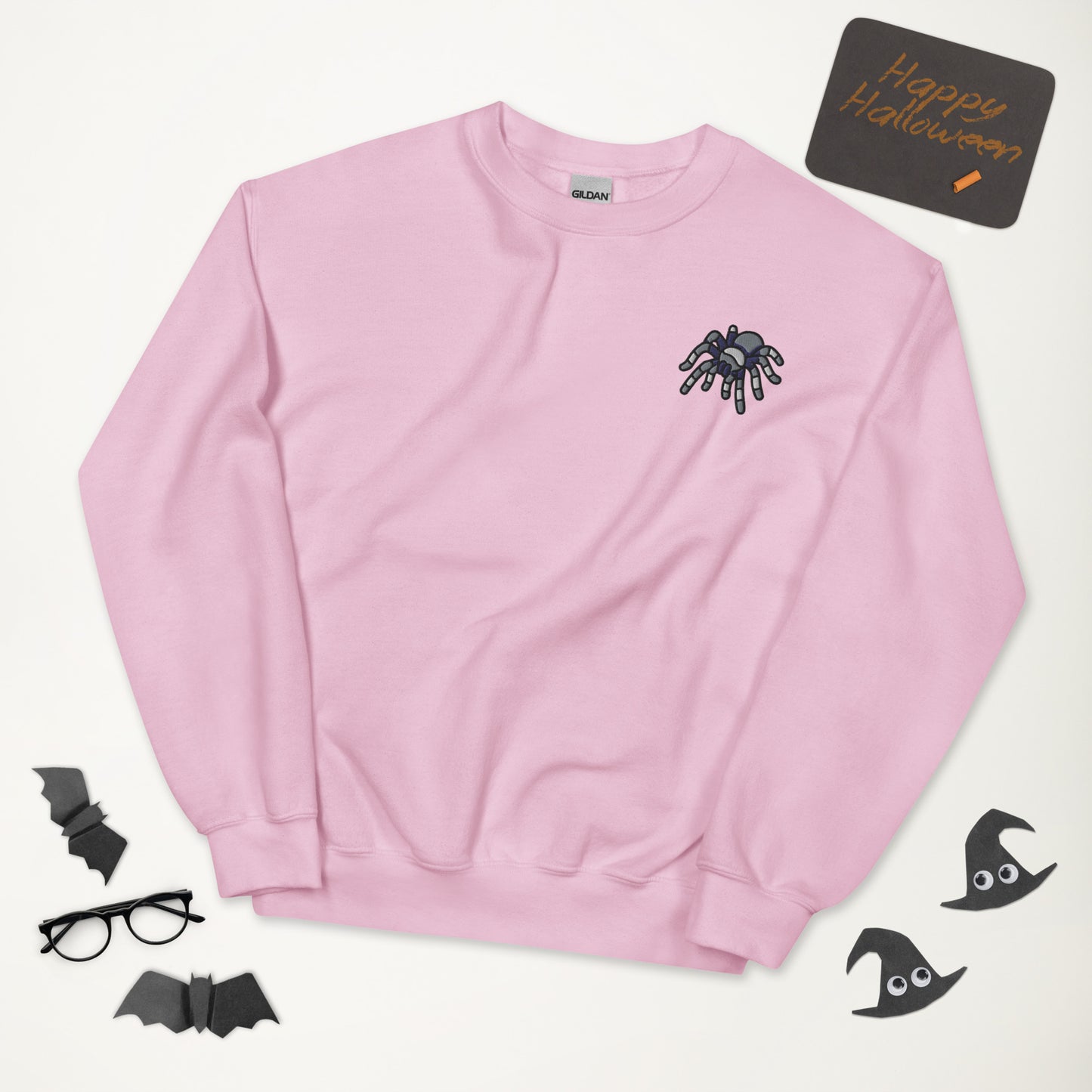 Asexual Halloween Sweatshirt - Asexual Pride LGBTQ Halloween Spider Crewneck - Queer Cozy Unisex Embroidered Clothes