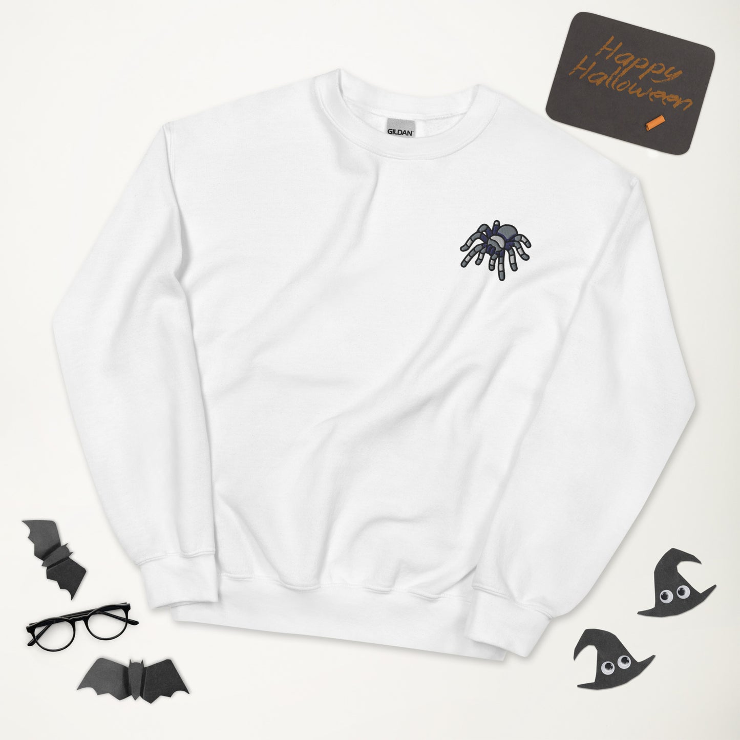 Asexual Halloween Sweatshirt - Asexual Pride LGBTQ Halloween Spider Crewneck - Queer Cozy Unisex Embroidered Clothes