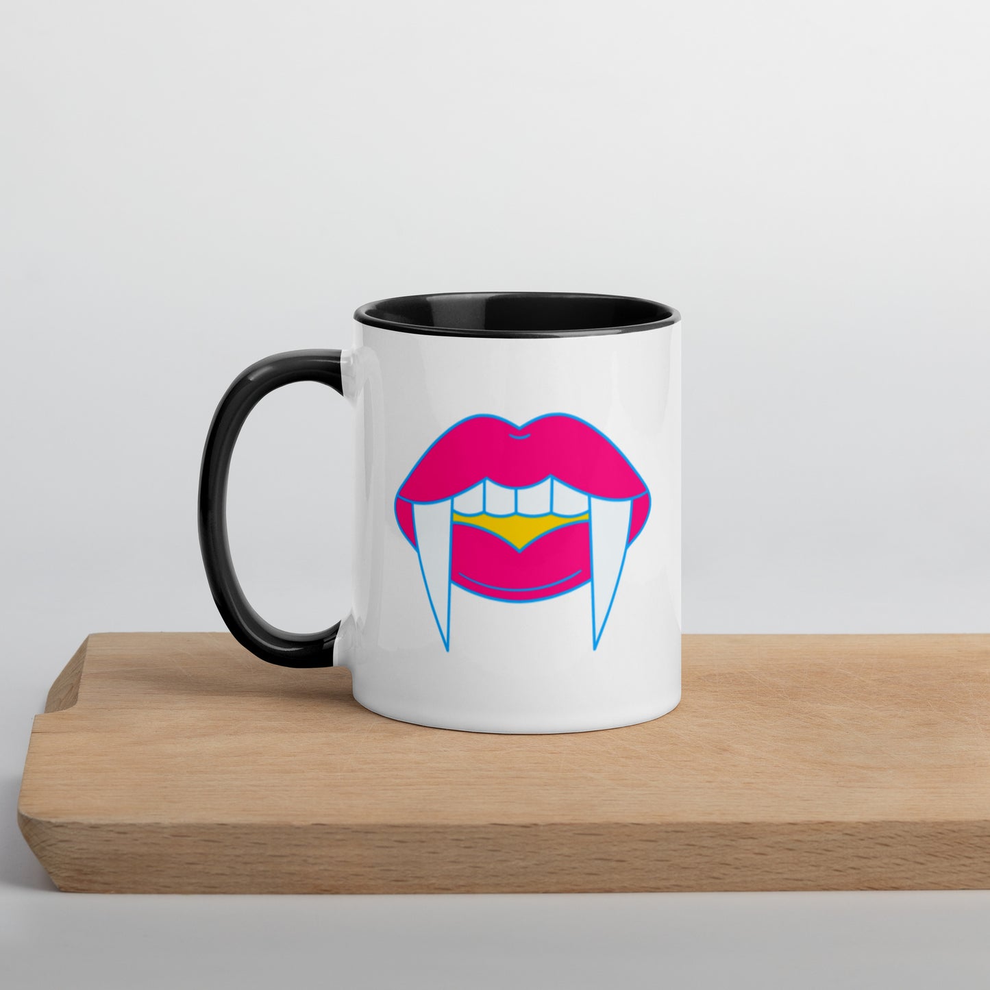 Pansexual Halloween Color Accent Mug- Pan Pride LGBTQ Halloween Coffee Mug- Queer Ceramic Tea Cup