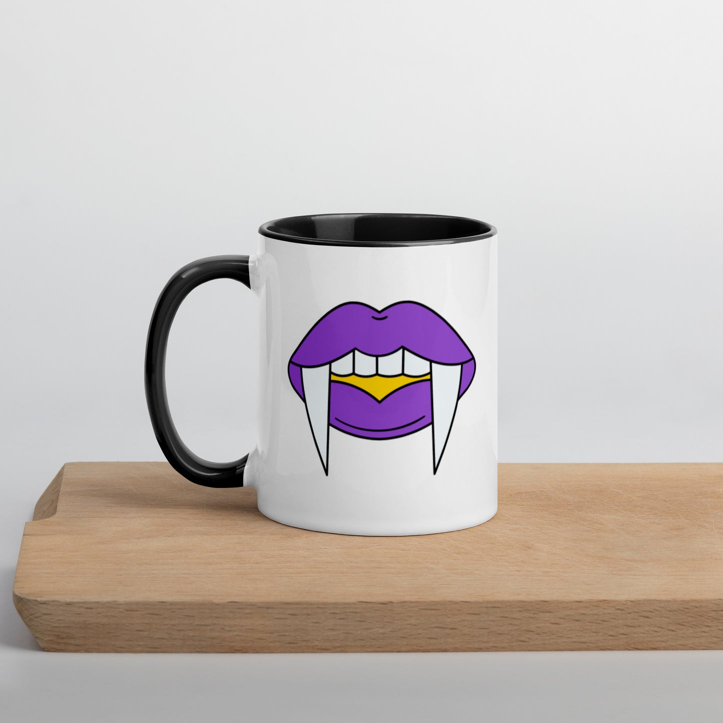 Non-Binary Halloween Color Accent Mug- Nonbinary Pride LGBTQ Halloween Coffee Mug- Queer Ceramic Tea Cup