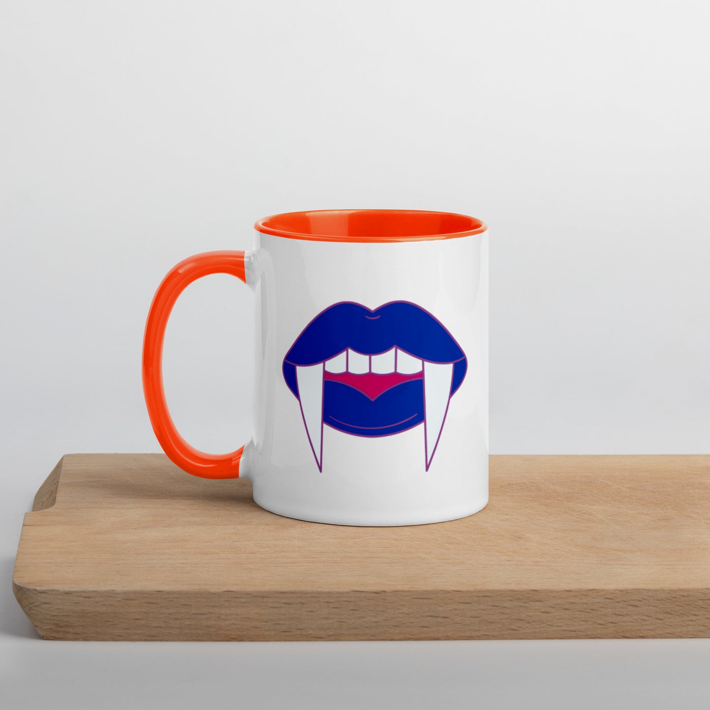 Bisexual Halloween Color Accent Mug- Bisexual Pride LGBTQ Halloween Coffee Mug- Queer Ceramic Tea Cup