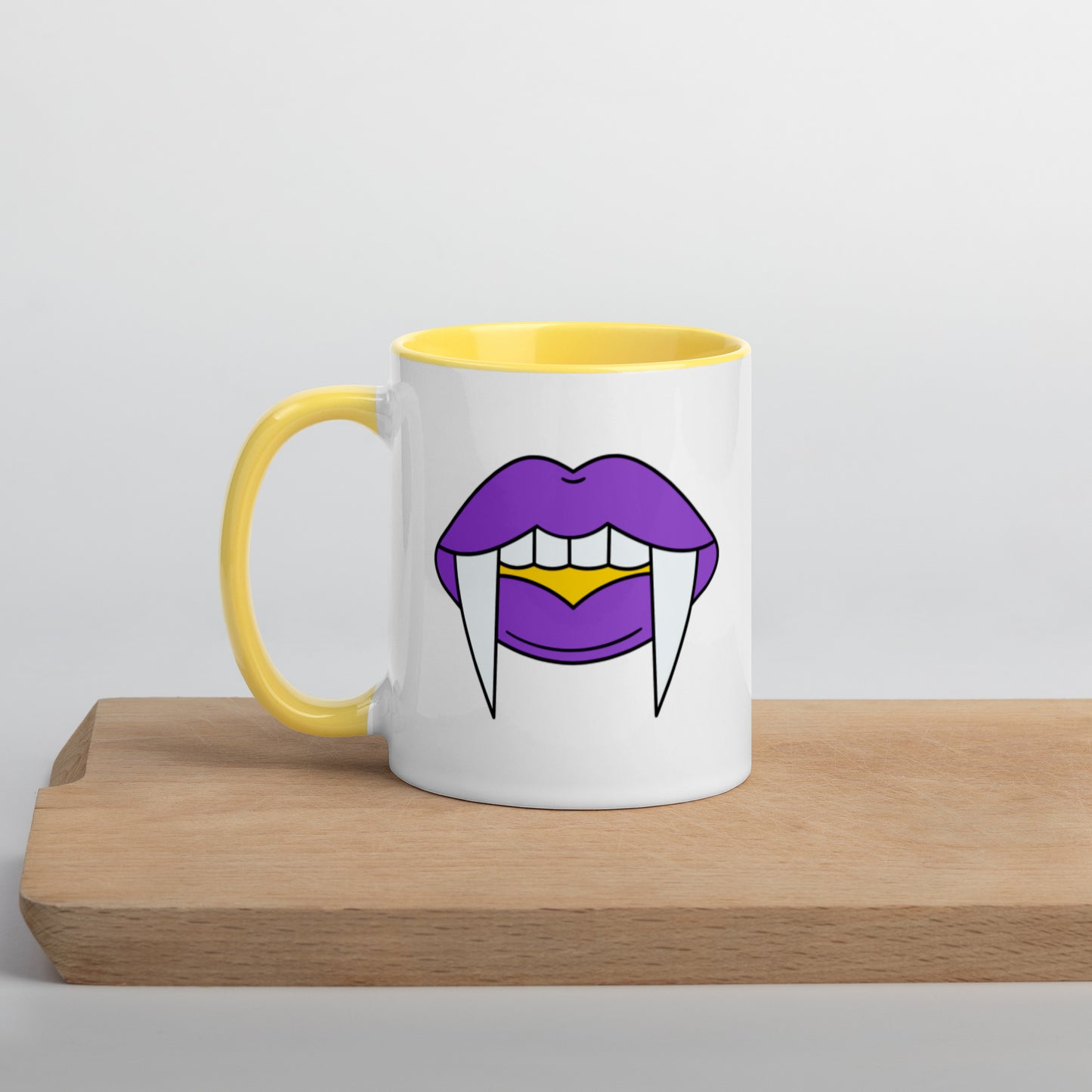 Non-Binary Halloween Color Accent Mug- Nonbinary Pride LGBTQ Halloween Coffee Mug- Queer Ceramic Tea Cup