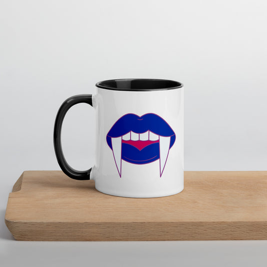 Bisexual Halloween Color Accent Mug- Bisexual Pride LGBTQ Halloween Coffee Mug- Queer Ceramic Tea Cup