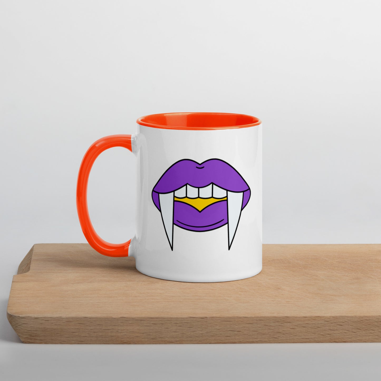 Non-Binary Halloween Color Accent Mug- Nonbinary Pride LGBTQ Halloween Coffee Mug- Queer Ceramic Tea Cup