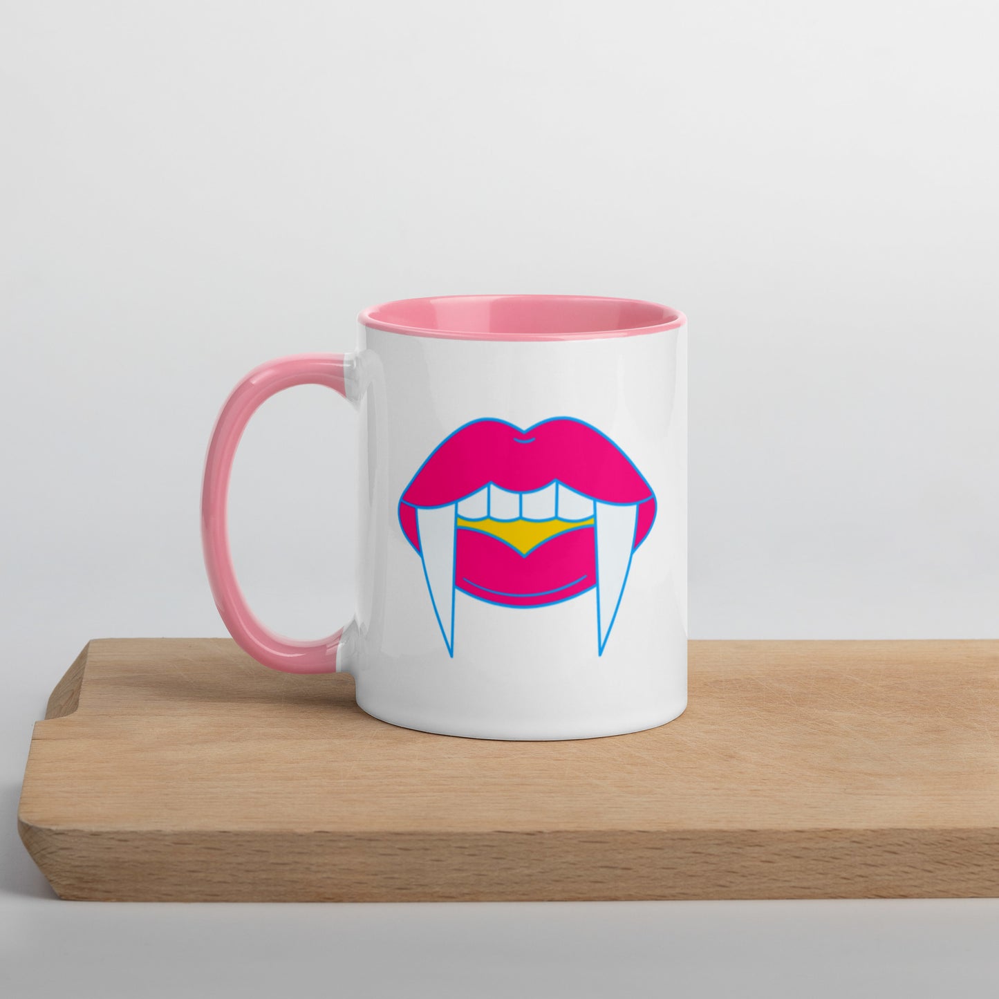 Pansexual Halloween Color Accent Mug- Pan Pride LGBTQ Halloween Coffee Mug- Queer Ceramic Tea Cup