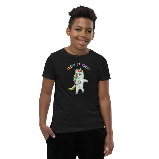 Halloween Zombie Unicorn Youth Shirt, Youth Halloween Outfit, LGBTQ Halloween , Zombie Unicorn Youth Clothes